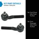 thumbnail image 2 of Trq Juego De Varillas De Acoplamiento Exteriores Delanteras Compatibles Con Nissan D21 1986-1994 1995-1997 Pickup, 2 of 5