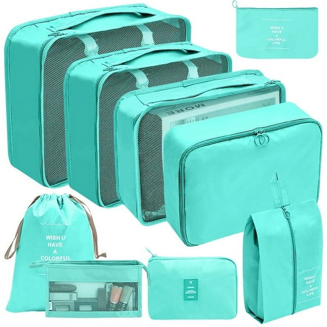 Packing Cubes for Travel,Travel Packing Cubes for Suitcases Lightweight Travel Essential Bag with Toiletries Bag for Clothes Shoes Cosmetics Toiletries