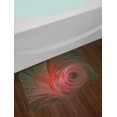 thumbnail image 2 of Fractal Bath Mat, Spiral Curved Leaf Veins Pattern with Futuristic Swirling Influences Artsy Image, Non-Slip Plush Mat Bathroom Kitchen Laundry Room Decor, 29.5 X 17.5 Inches, Coral Red, Ambesonne, 2 of 2
