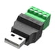 thumbnail image 5 of Conector USB 2.0. Convertidor fácil de usar. Portátil y resistente. Cable de terminales de 300 V y 8 A. Masculino, 5 of 9