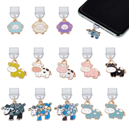 13Pcs Dust Plug Charm Anti Dust Plugs Dustproof Plugs C Port Caps Protector for Most Type C Phone