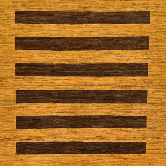 Ahgly Company Indoor Square Abstract Saddle Brown Abstract Area Rugs, 4' Square