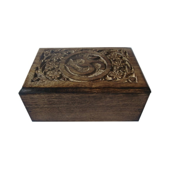 Soul Sticks 3D OM Carved Wooden Jewelry Storage and Trinket Box