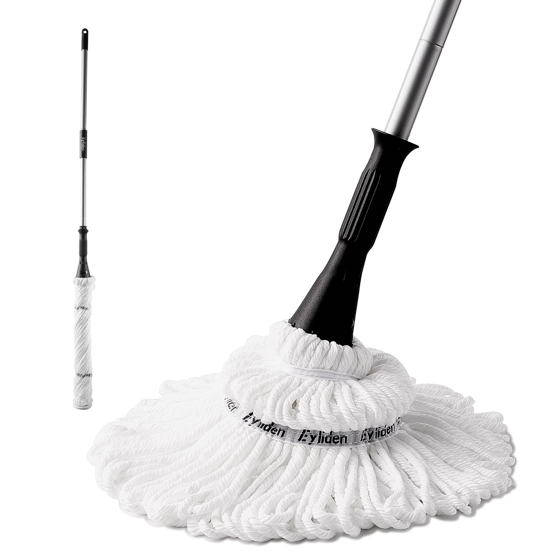 Staan voor Groet zuur Eyliden Twist Mop Dust Mops Washing Mop with 2 Removable Twist Heads In  Total Microfiber Mop 57.5 Inches Long for Floor Cleaning (Silver) -  Walmart.com