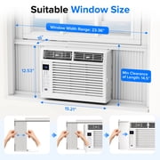 Electactic 6,000 BTU Window Air Conditioner with Remove Control , for Room AC Unit air conditioner , Cools up to 250 Sq. Ft