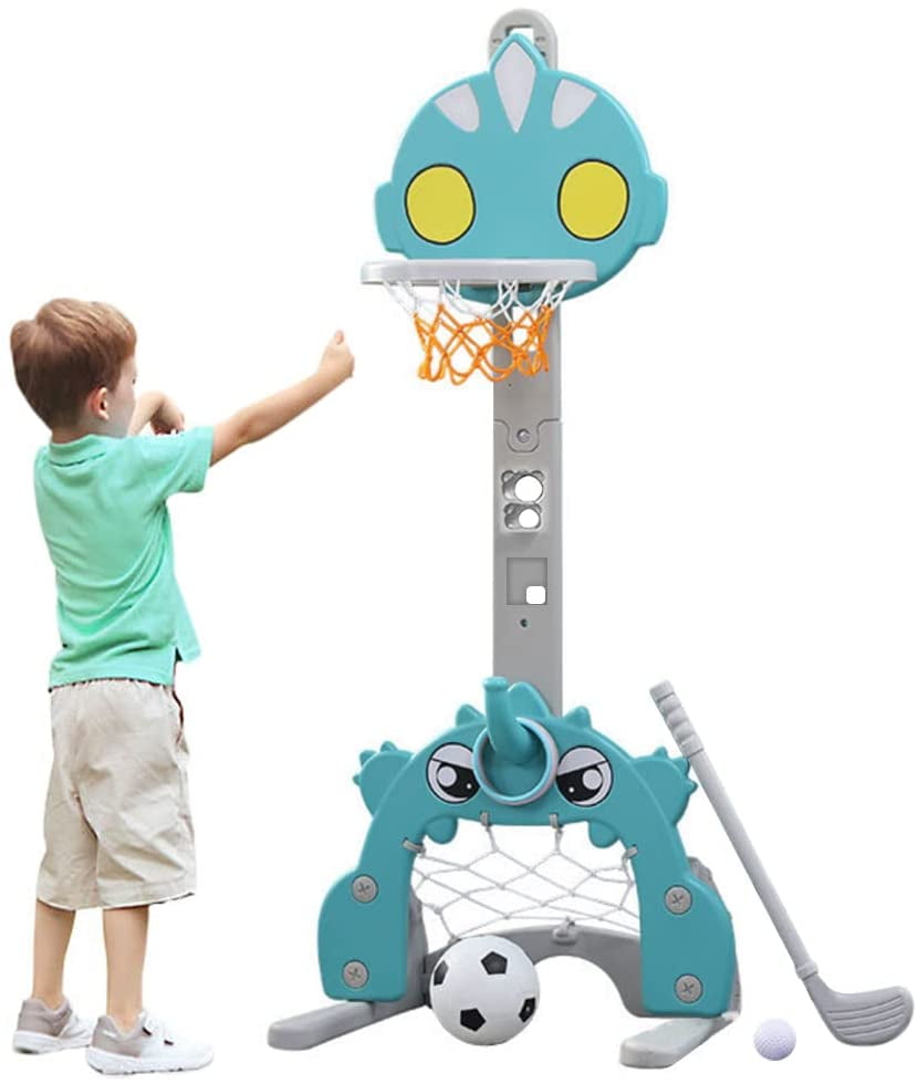 Basketball Hoop for Toddler Kids Indoor Outdoor 4in1 Sports Activity