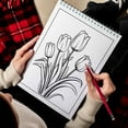 thumbnail image 4 of LBKHOUSE Tulips Flowers Coloring Book for Adult, Spiral Bound, Soft Cover, 4 of 6