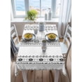 thumbnail image 3 of Black Geometric Rectangle Tablecloth, Boho Lines White Modern Abstract Art Waterproof & StainResistant Tablecloth, Washable Oil-proof Table Cover for Dining/Party/Wedding/Camping/Buffet 60x84 In, 3 of 9
