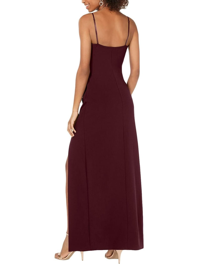 EMERALD SUNDAE Womens Burgundy Full-Length Faux Wrap Dress Juniors L -  Walmart.com