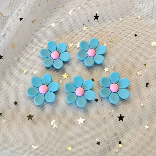 24 X Precut Hawaiian Multicolour Flower Edible Wafer Paper 2D Floral Cupcake Topper Decoration For Cakes