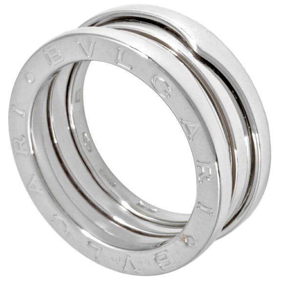 Pre-Owned BVLGARI B.zero1 3-Band Ring #52 18KWG 8.4g White Gold (Good)