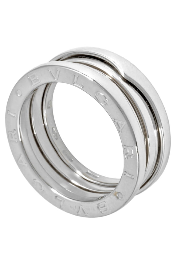 Pre-Owned BVLGARI B.zero1 3-Band Ring #52 18KWG 8.4g White Gold (Good)