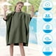 thumbnail image 5 of Toalla de Playa Tipo Albornoz de Secado Rápido con Bolsillo y Capucha | Verde Militar, Poliéster | 60X60Cm | Ideal para Surf, Natación y Baño | para Niños de 5 a 13 Años | 1 Unidad, 5 of 6