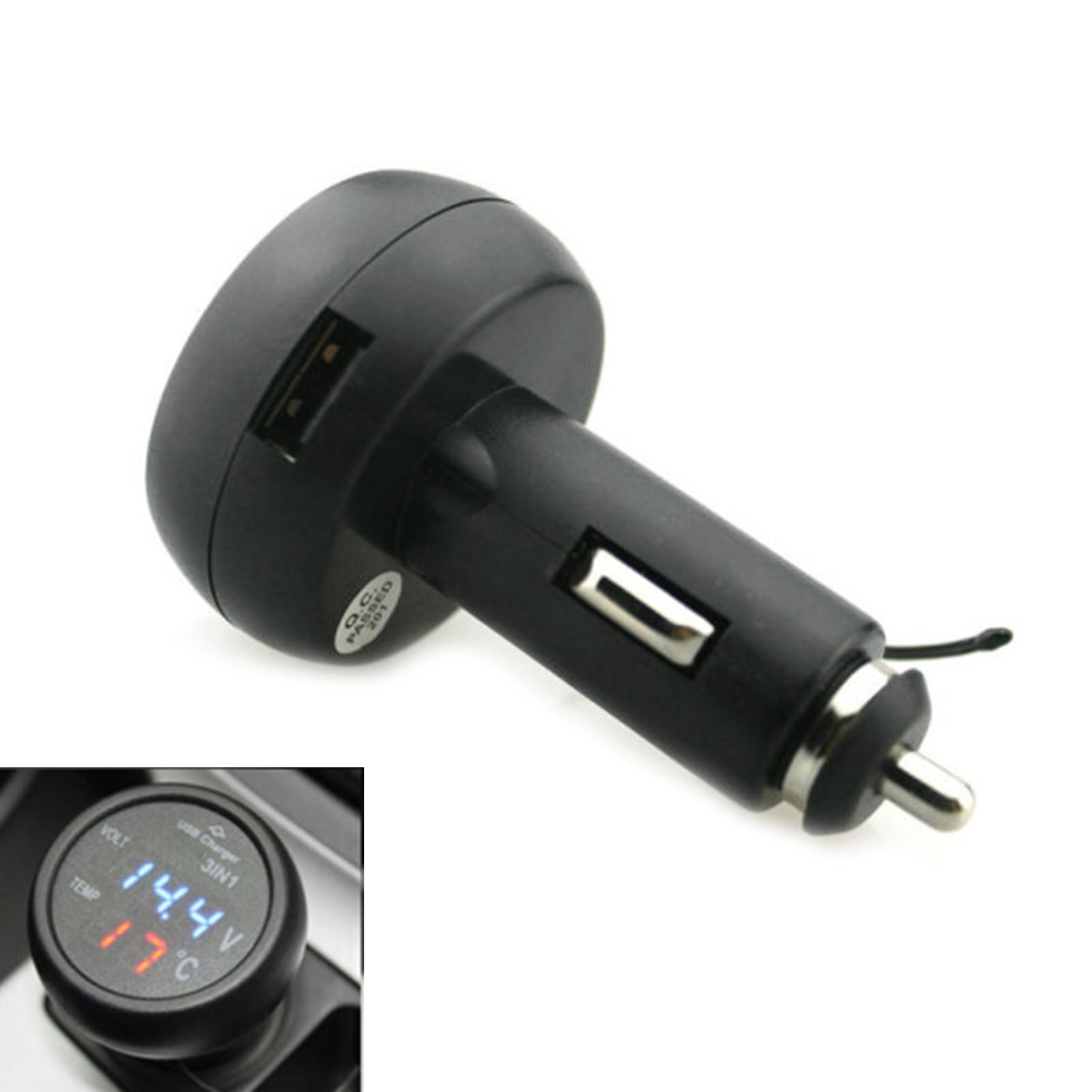 LED Car Van 12V 24V Battery Volt Voltage Meter Monitor Gauge Cigar Lighter Plug 