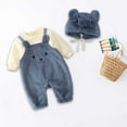 thumbnail image 4 of Zwiiyzr 2025 Infant Baby Girl Boy One Piece Outfit Solid Romper Long Sleeve Onesie Cotton Jumpsuit With Hat Outfits Baby Clothes White, 4 of 7