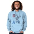 thumbnail image 5 of Popeye the Sailor Man USA Patriot Hoodie Sweatshirt Women Men Brisco Brands S, 5 of 6