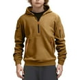 thumbnail image 4 of Cethrio Boys Sweatshirts, Half Zip Casual Drawstring Pullover Hoodies for Boys Brown Size 13-14 T, 4 of 6