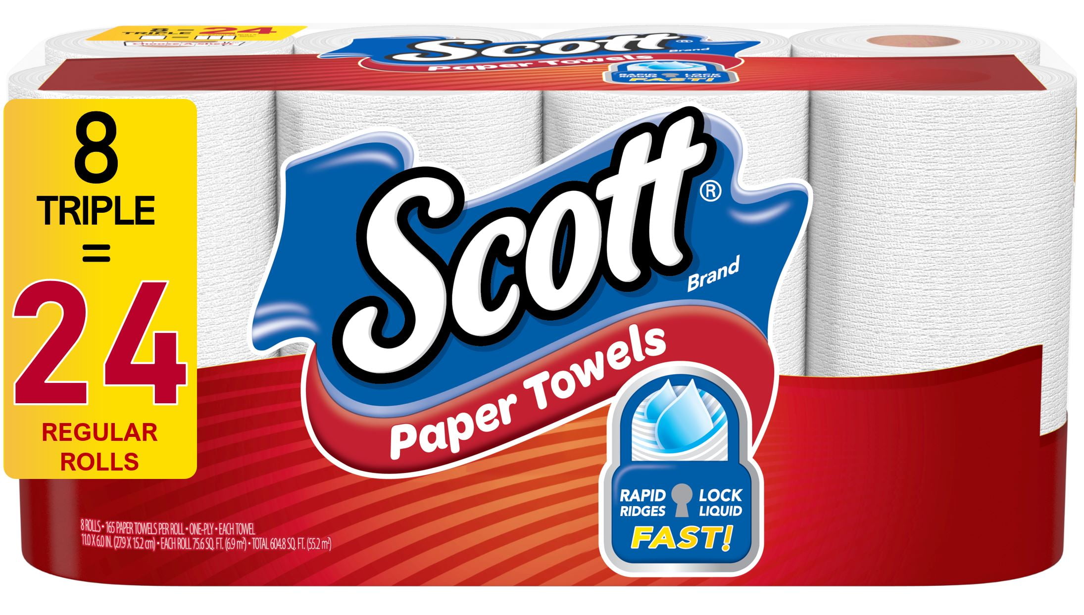 Scott Paper Towels, ChooseASheet, 8 Triple Rolls