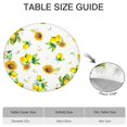 thumbnail image 6 of Sunflower Design Round Tablecloth with Elastic Edge, Soft Waterproof Polyester Cover, Fits 44-52 Inch, 6 of 7