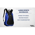 thumbnail image 3 of Large Sports Backpack with Mesh Pockets Set of 10, Bulk Pack - Perfect for School, Office, Outdoor Sports - Blue, 3 of 5