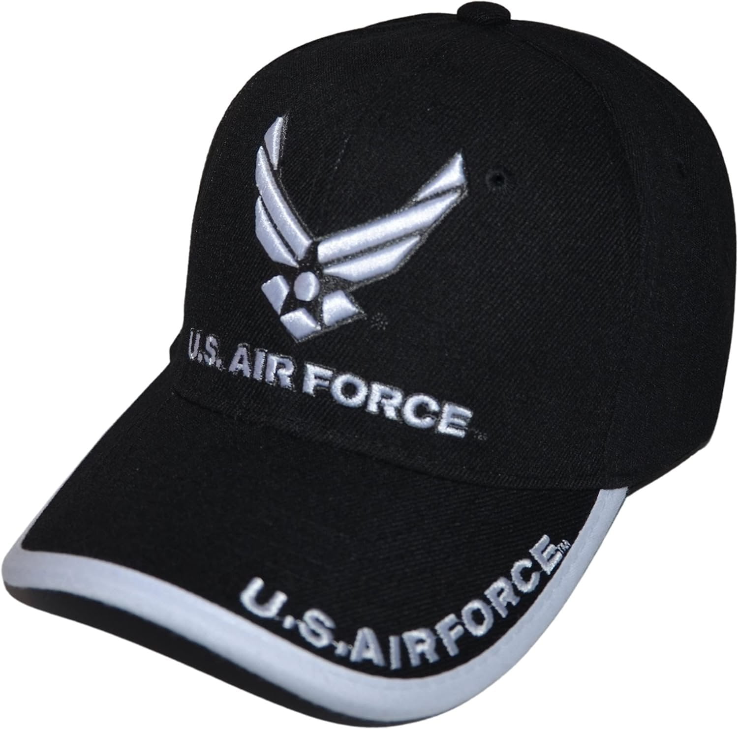 US Air Force Hat Official Licensed Military Cap, Unisex Embroidered Black Military Baseball Hat