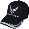 thumbnail image 1 of US Air Force Hat Official Licensed Military Cap, Unisex Embroidered Black Military Baseball Hat, 1 of 8