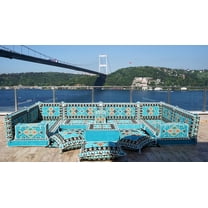 Turquoise Arabic Floor Pillows, Sleeper Sofa, Diwan Sofa, Turkish Sofa Seating, Sofa Bed, Arabic Majlis, Floor Seating Sofa, Floor Cushions