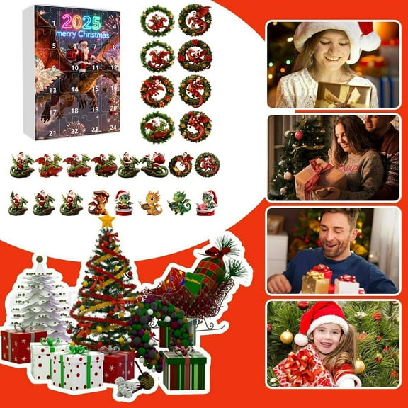 Countdown Sets 2025 2D Santa Riding Advent Calendar Includes 24 Unique Surprises Ideal For Teenagers