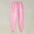 thumbnail image 2 of NOLDARES Men's Joggers Sweatpants with Pockets Athletic Cuffed Pants Tapered Leg, Elastic with Drawstring,Pink,S, 2 of 5