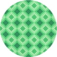 thumbnail image 1 of Ahgly Company Indoor Round Patterned Lime Mint Green Area Rugs, 6' Round, 1 of 6