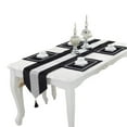 thumbnail image 2 of Table Runner Diamante Strip Classic Table Runner with Tassels for Dining Kitchen Dresser Decor, 2 of 3