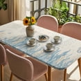 thumbnail image 3 of Blue Seahorse Coastal Table Cloths for 3 Foot Rectangle Tables, Summer Beach Nautical Ocean Coral Vintage Patio Waterproof Elastic Fitted Tablecloths, Washable Rectangular Table Cover for Camping, 3 of 8