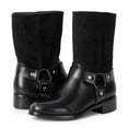 thumbnail image 7 of Alpine Swiss Daria Womens Moto Biker Boots Vegan Leather Motorcycle Mid Calf Booties, 7 of 7