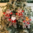 thumbnail image 5 of ZMKIAG Rustic Plush Christmas Ornament Set - Santa, Snowman, Reindeer & Tree Pendants with Santa Hat for Holiday Decor, Gift Exchange, Christmas Tree Hanging Decoration, 5 of 8