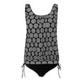 thumbnail image 3 of qucoqpe Womens Plus Size Tankini Swimsuits Polka Print Comfy Two Piece Modest Bathing Suits Blouson Tankini Tops with Bottom, 3 of 5
