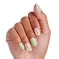 thumbnail image 2 of Kiss Impress Press On Nails Short, ‘Velvet Bunny’, Green, Oval, 30 Count, 2 of 12