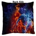 thumbnail image 2 of PKQWTM Fire Reversible Mermaid Cushion Cover Home Decor Sequin Pillow Case Size 18x18 inches, 2 of 2