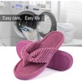 thumbnail image 5 of Women's Memory Foam Open Toe Slide Slippers with Adjustable Strap and Cozy Terry Lining, 5 of 6