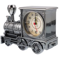 Silver Led Digital Clock SHOWERORO Plated Silver Classic Train Alarm Clock Plastic Table Decor ...