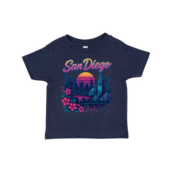 Inktastic San Diego Retro Sunset Skyline Boys or Girls Toddler T-Shirt