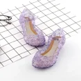 thumbnail image 4 of Zapatos de princesa Reina de la nieve congelados de verano transfronterizos Zapatos de cristal de Cenicienta gris Sandalias altas para niños de China continental, 4 of 5