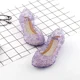 thumbnail image 4 of Zapatos de princesa Reina de la nieve congelados de verano transfronterizos Zapatos de cristal de Cenicienta gris Sandalias altas para niños de China continental, 4 of 5