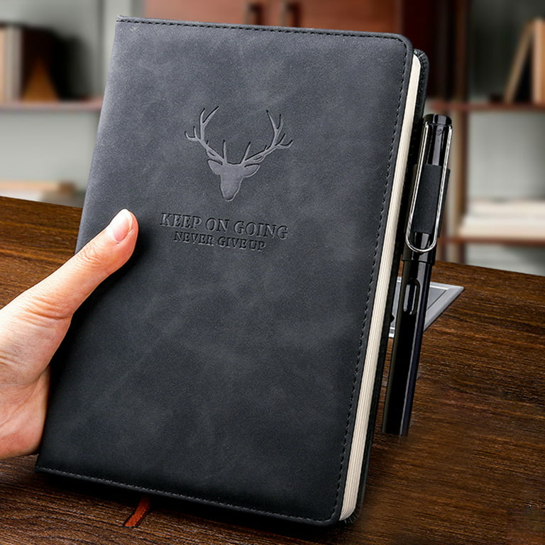 Thick Lined Journal Notebook 720 Pages Black Leather Journals for Writing  360