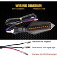 thumbnail image 2 of 4Pcs 12V Universal Motorcycle Turn Signal Indicator Amber Light Dual Color 17 LED Blue Amber Lamp, 2 of 5