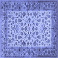 thumbnail image 1 of Ahgly Company Machine Washable Indoor Square Persian Blue Traditional Area Rugs, 7' Square, 1 of 4