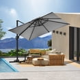thumbnail image 3 of 10x10 FT Cantilever Patio Umbrella, 360° Rotating Offset Umbrella with Crank Lift, 100-Position Tilt., 3 of 6