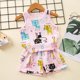 thumbnail image 1 of Conjuntos de pijamas de verano 2022, pijama Huo de dos piezas de malla para bebé, traje sin mangas para niños, ropa para niños, pantalones cortos de algodón, conjunto de chaleco para niños de 120cm Gao Jinjia LED, 1 of 2