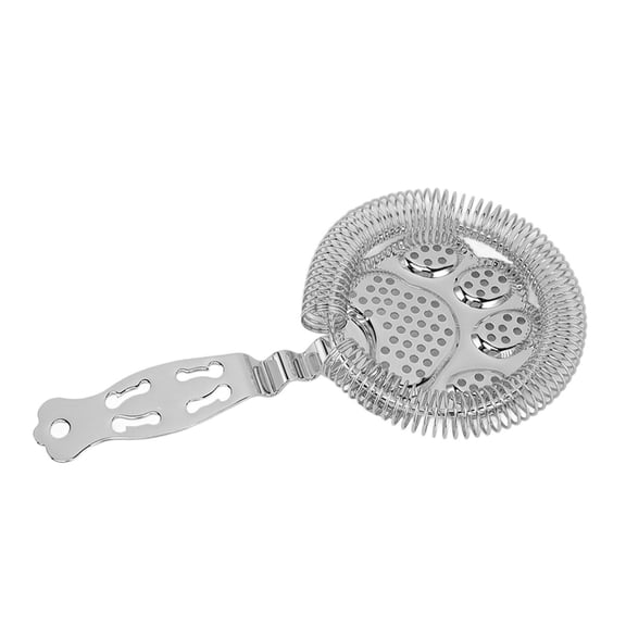 BIMZUC 304 Stainless Steel Cocktail Strainer – Dual‑Purpose Bar Tool for Ice & Wine Filtration, Mixer & Mixer, 4‑Prong Silver