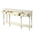 thumbnail image 6 of Euroco 57.8" Console Table with 3 Drawers, Narrow Long Sofa Table with Bottom Storage Shelf & Turned Roman Legs, Entryway Table for Living Room, Hallway,White, 6 of 8
