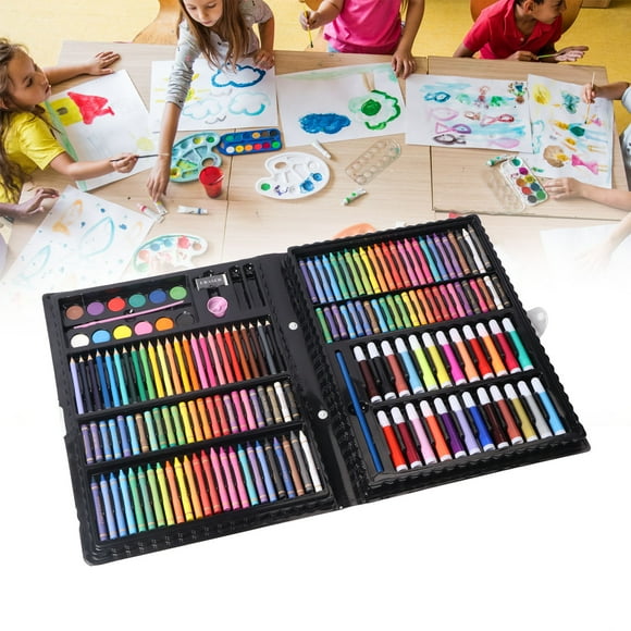 JUEGO DE PLUMA DE PINTURA PARA NIños, Educativo 24 LáPices de Acuarela Portátiles 48 Crayones 24 Lápices de Colores Lápiz Con Caja de Almacenamiento para Aire Libre